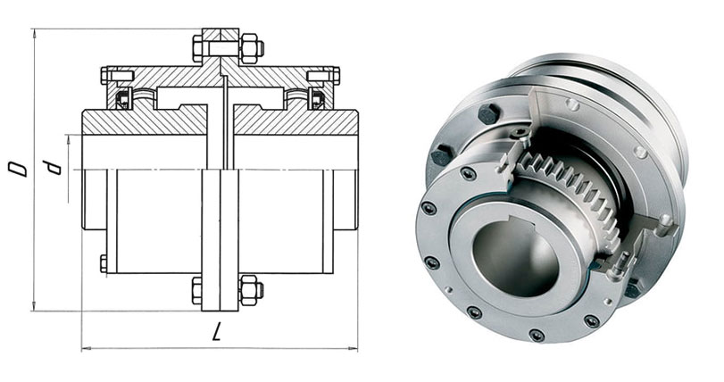 чертеж зубчатой муфты